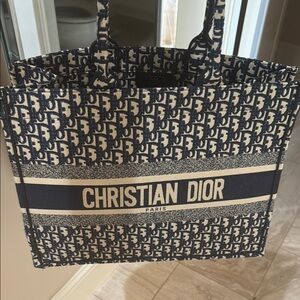 Blue and Cream Tote Bag